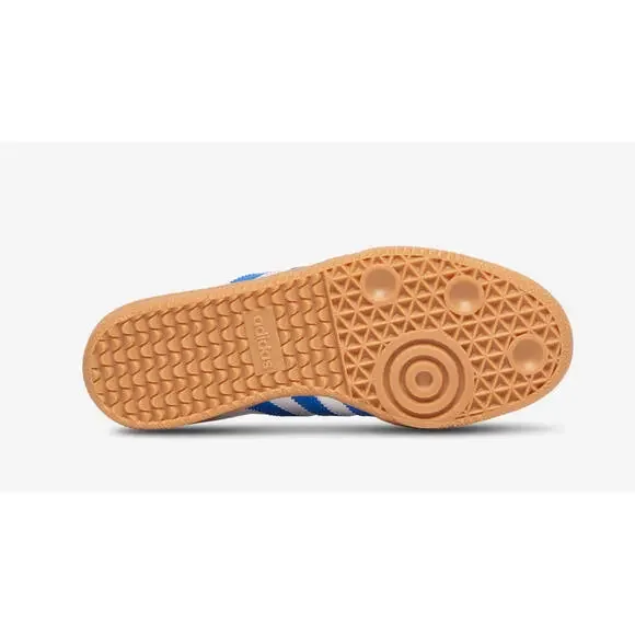 Adidas Samba OGWhite / Blue / Gum 3 JP5482 Size 6 Big Kids Fits Women size 7.5